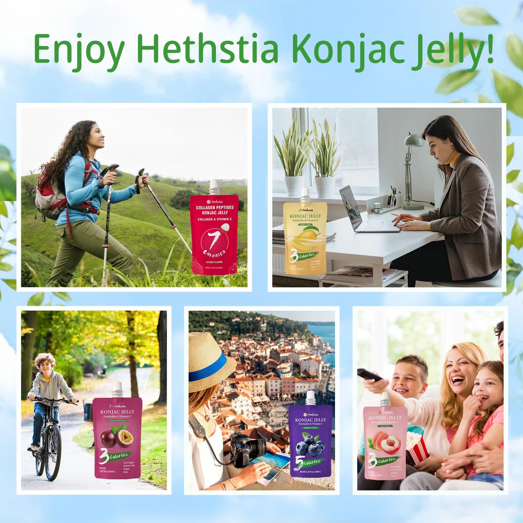 Hethstia konjac fiber ingredients display showing plant-based source