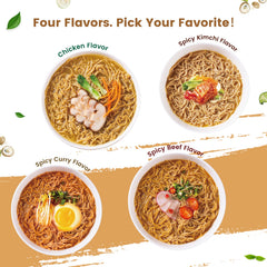 Hethstia noodle texture close-up showing non-fried lighter texture