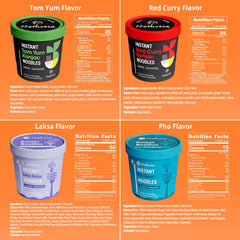 Hethstia open cup contents with broth and noodles ready to heat benefit: instant serving