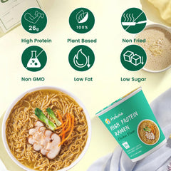 Hethstia nutrition label close-up displaying 26g plant protein per cup