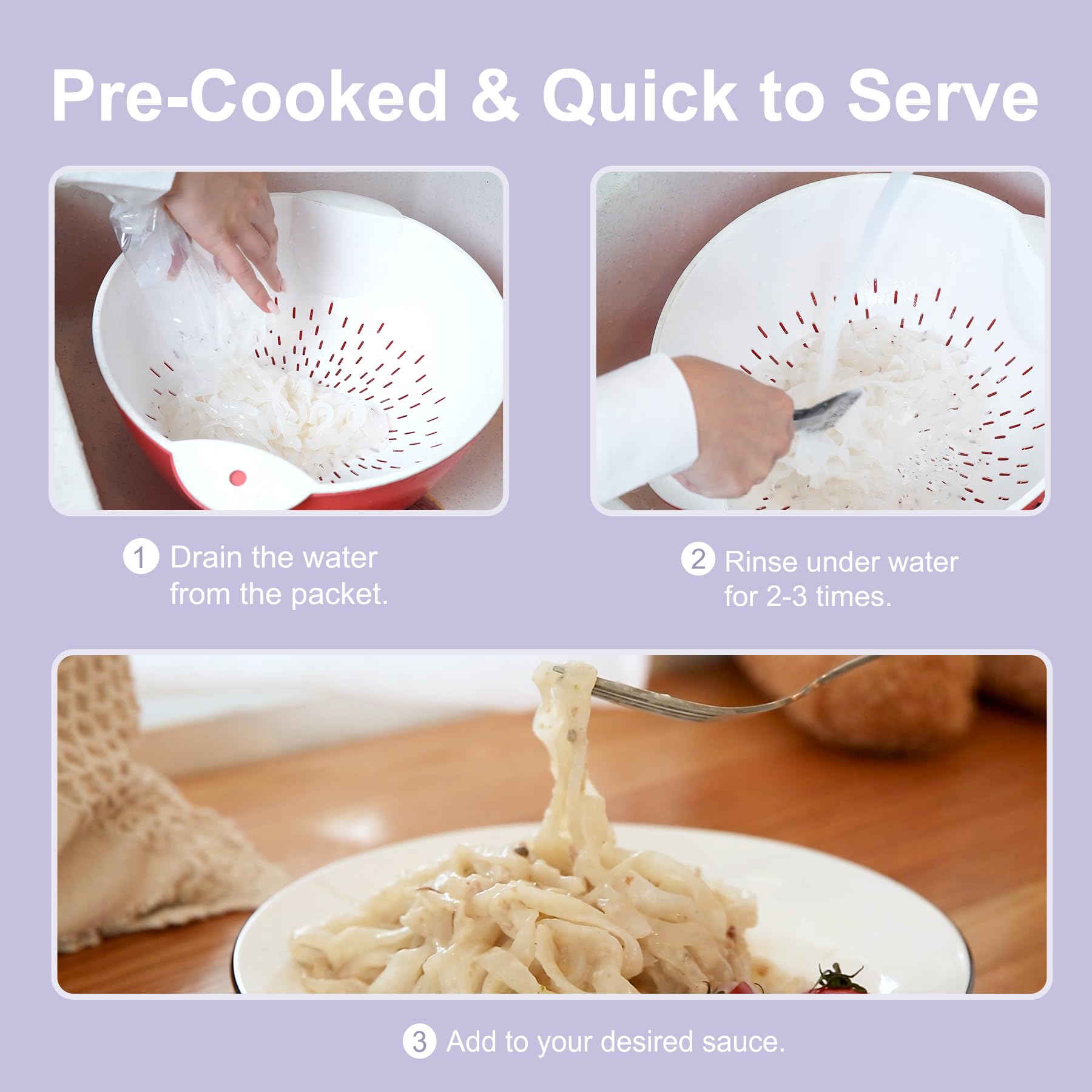 Hethstia rice shirataki in stir-fry, shows versatility and sauce absorption