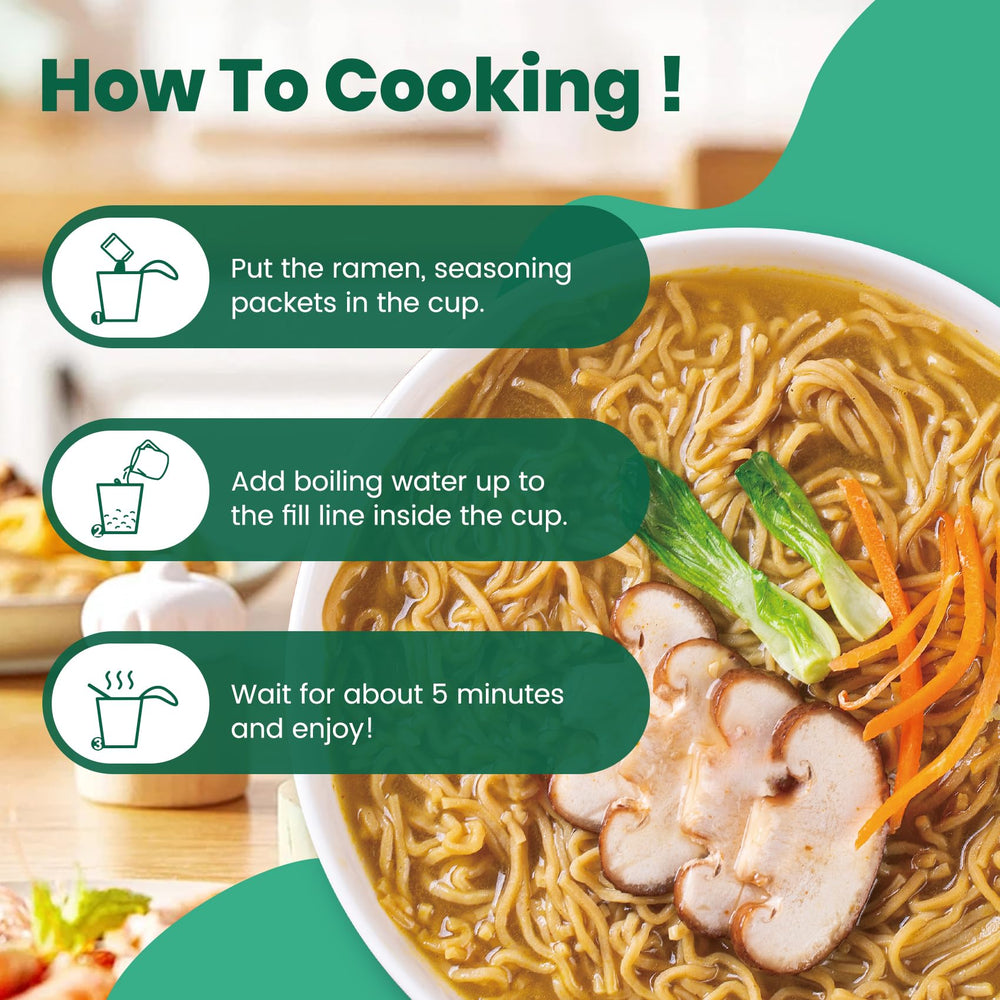 Hethstia ramen served with vegetables illustrating added nutrition and flavor