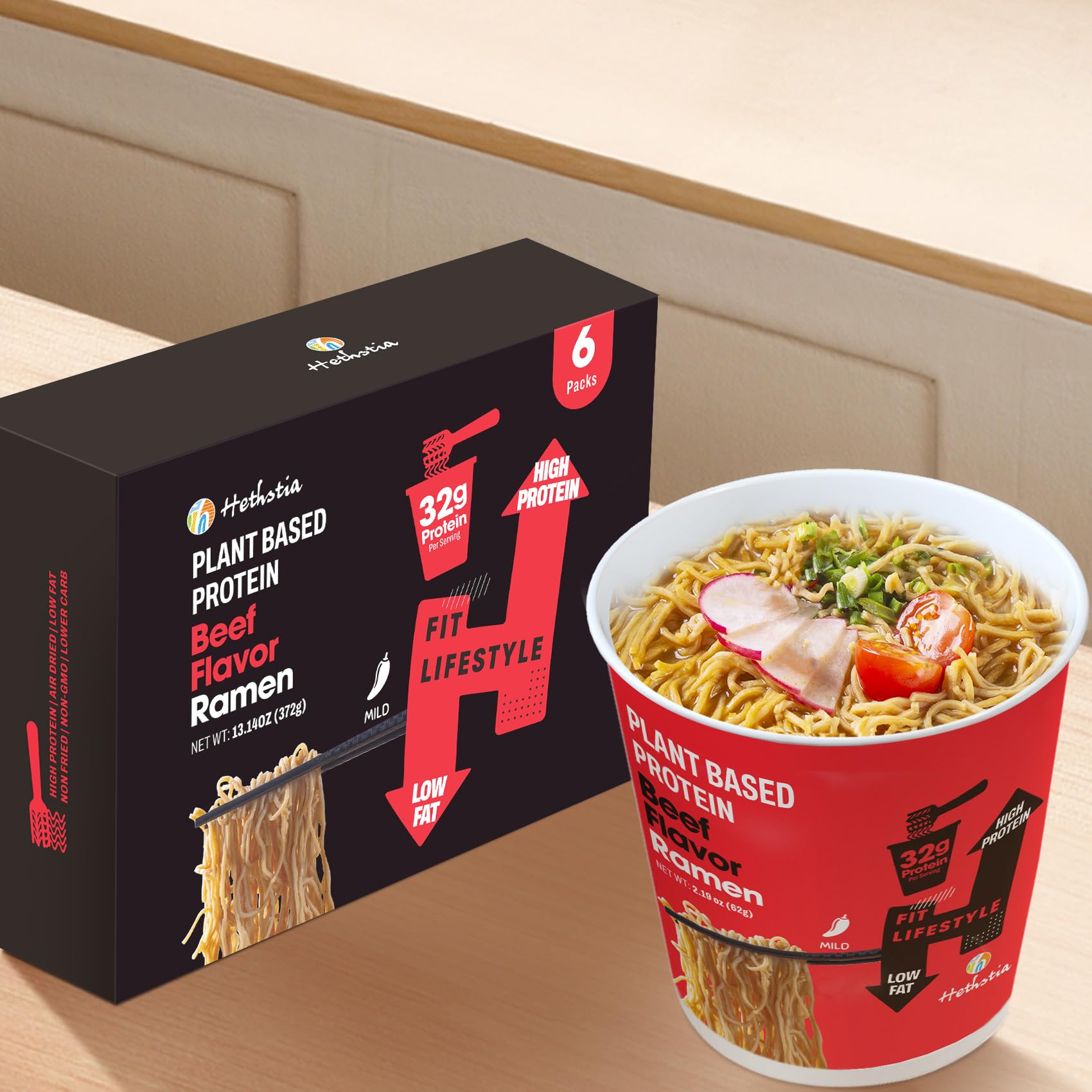 Hethstia six-pack box display demonstrating shelf-ready multipack value
