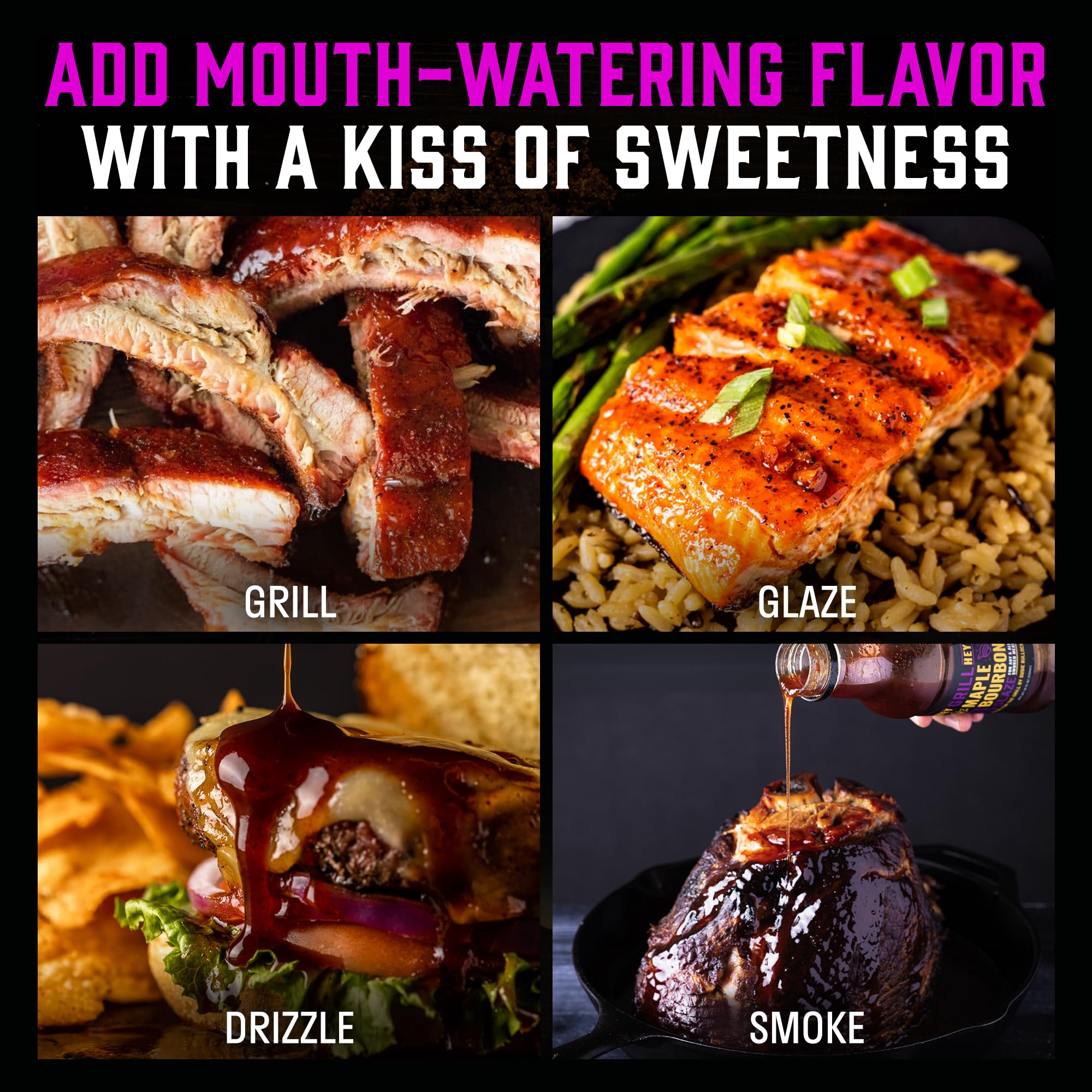 Hey Grill Hey glazed salmon plated with shiny finish and balanced sweetness