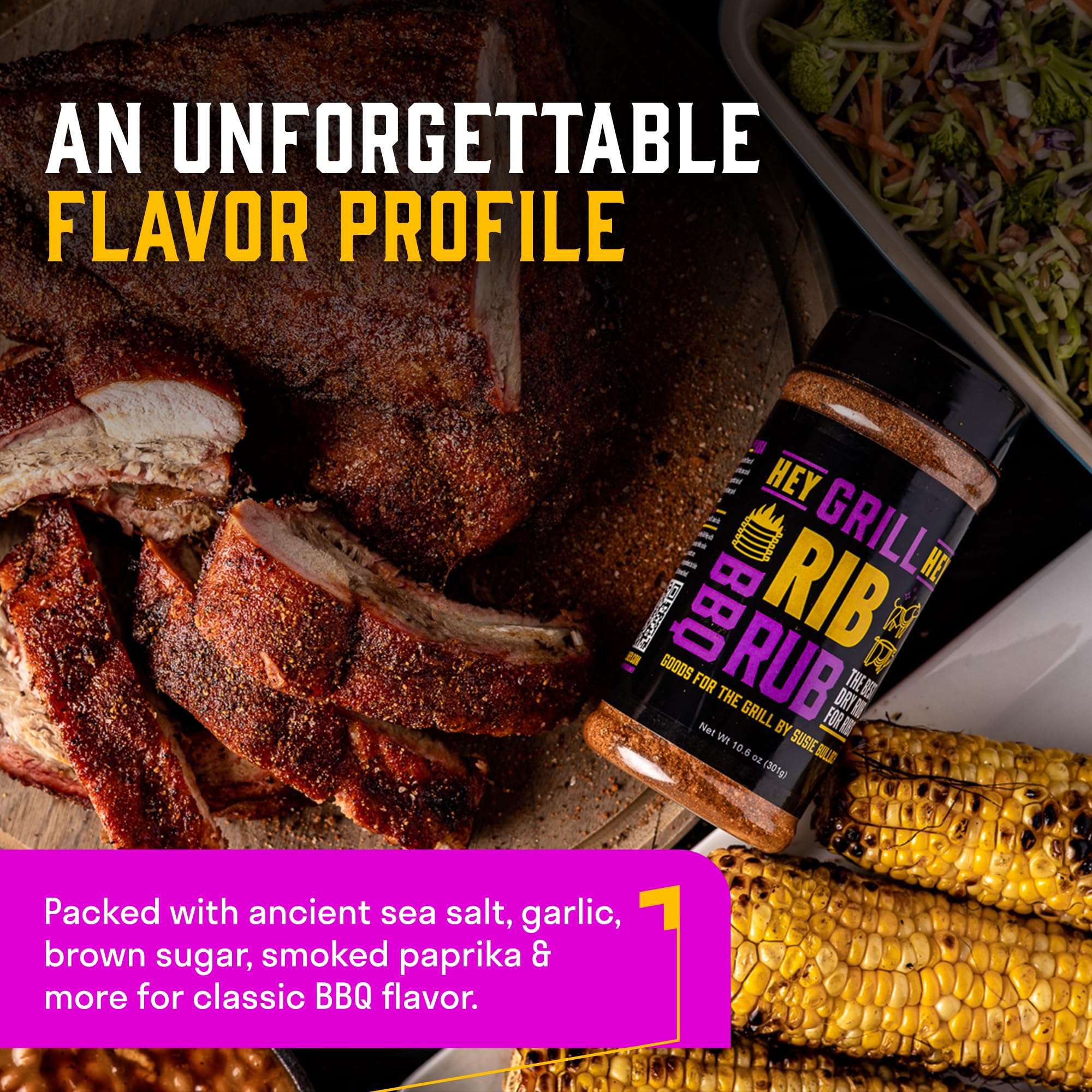 Hey Grill Hey label with award emblem highlighting judged quality and trust