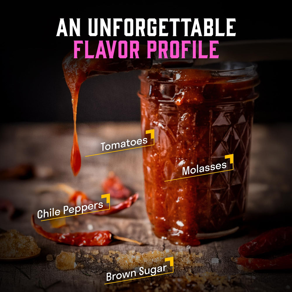 Hey Grill Hey ribs coated in sauce highlighting caramelized sticky finish