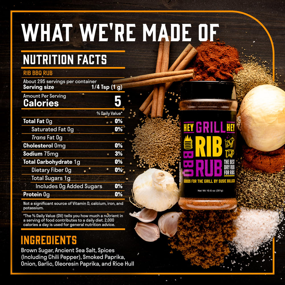 Hey Grill Hey rub applied on ribs showing caramelized bark and enhanced taste