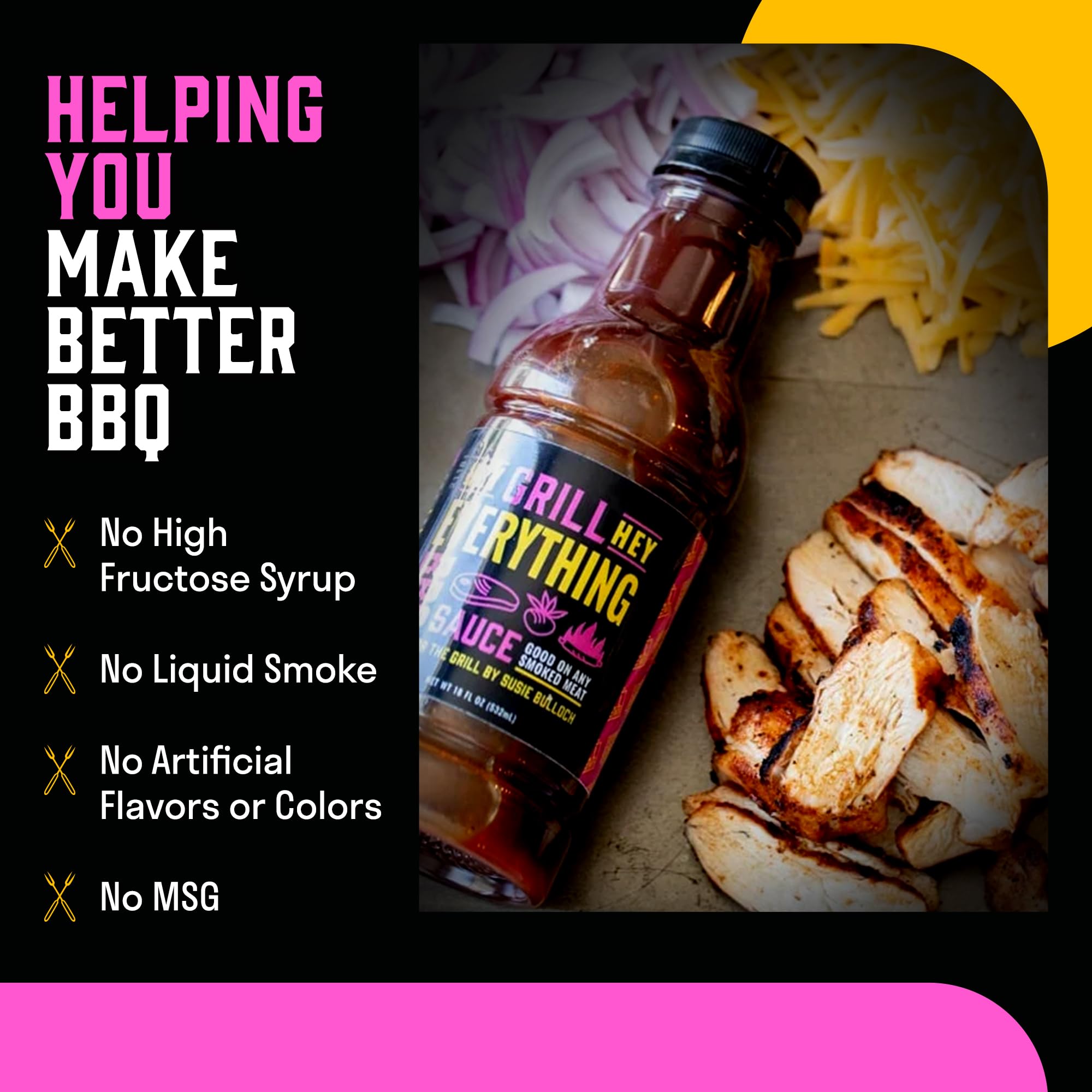 Hey Grill Hey beside a soda can showing bottle size for portion guidance