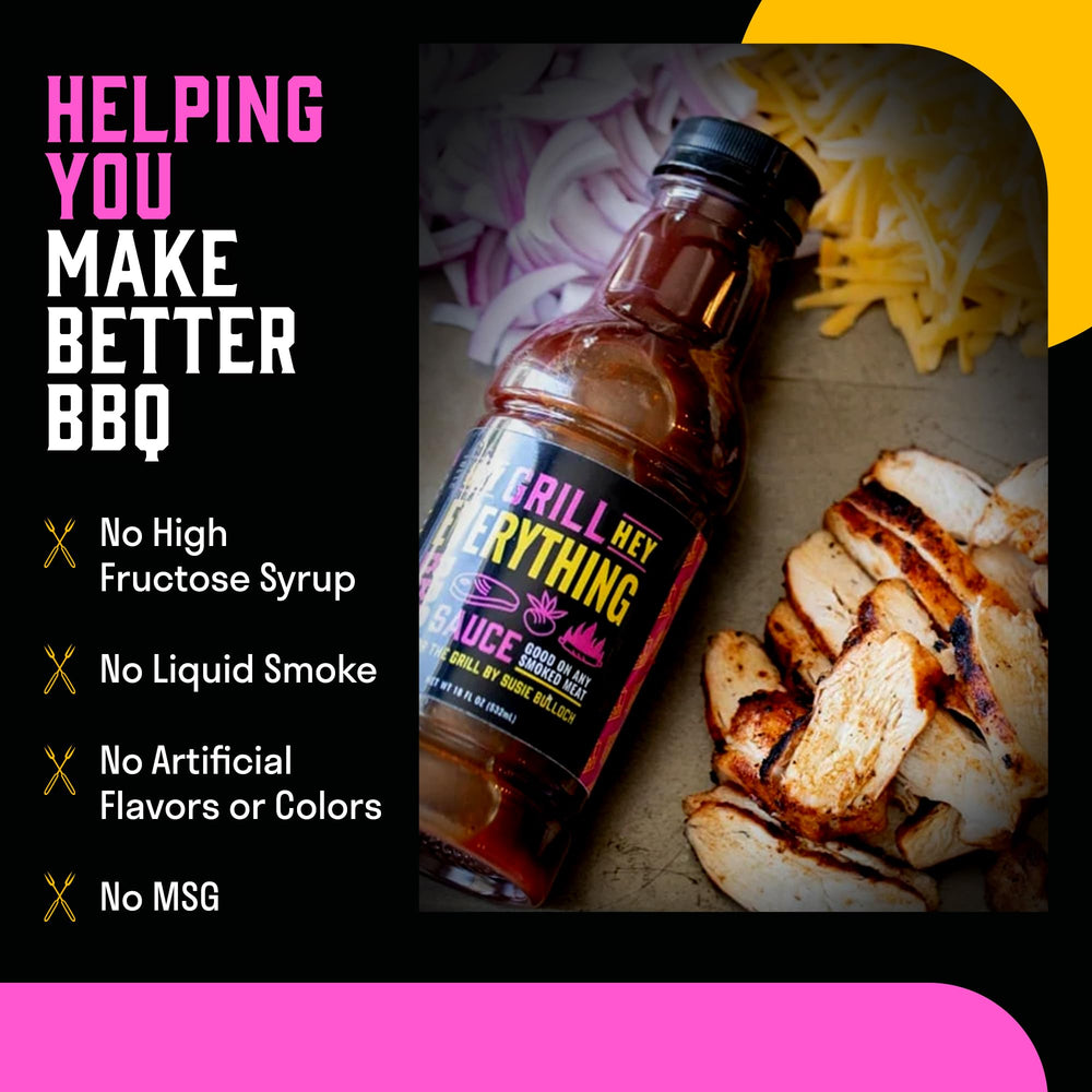 Hey Grill Hey beside a soda can showing bottle size for portion guidance