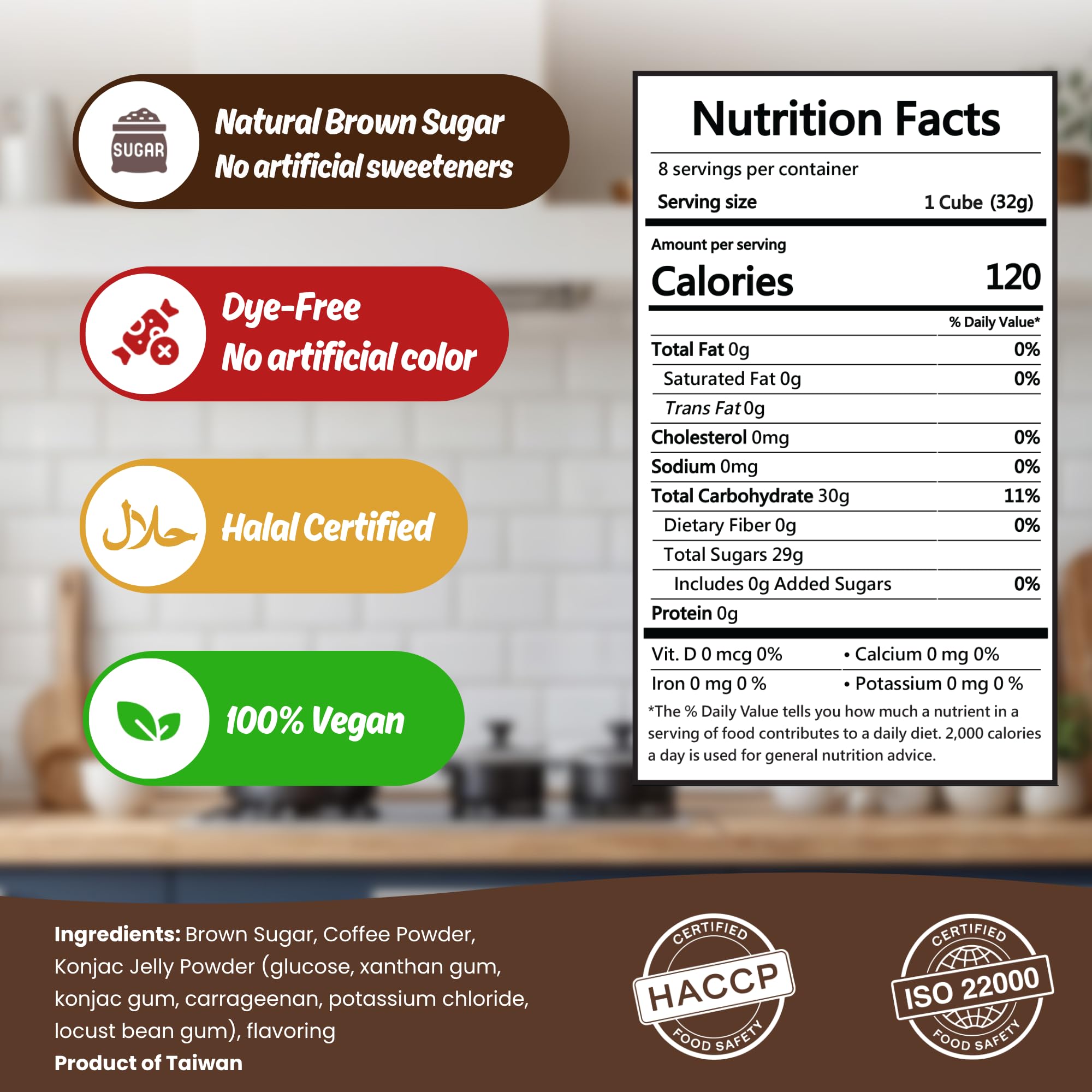 HeySweet kitchen lifestyle with jelly and drinks suggesting café-quality results