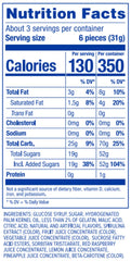 HI-CHEW open bag spilling chews to show portion size and portability benefit