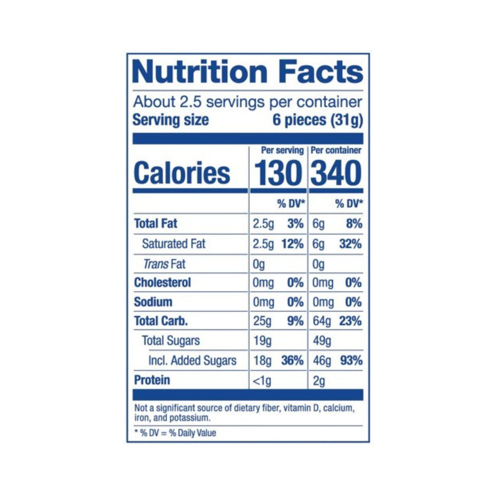 HI-CHEW bag next to a hand to show 2.82oz size and portable snack benefit