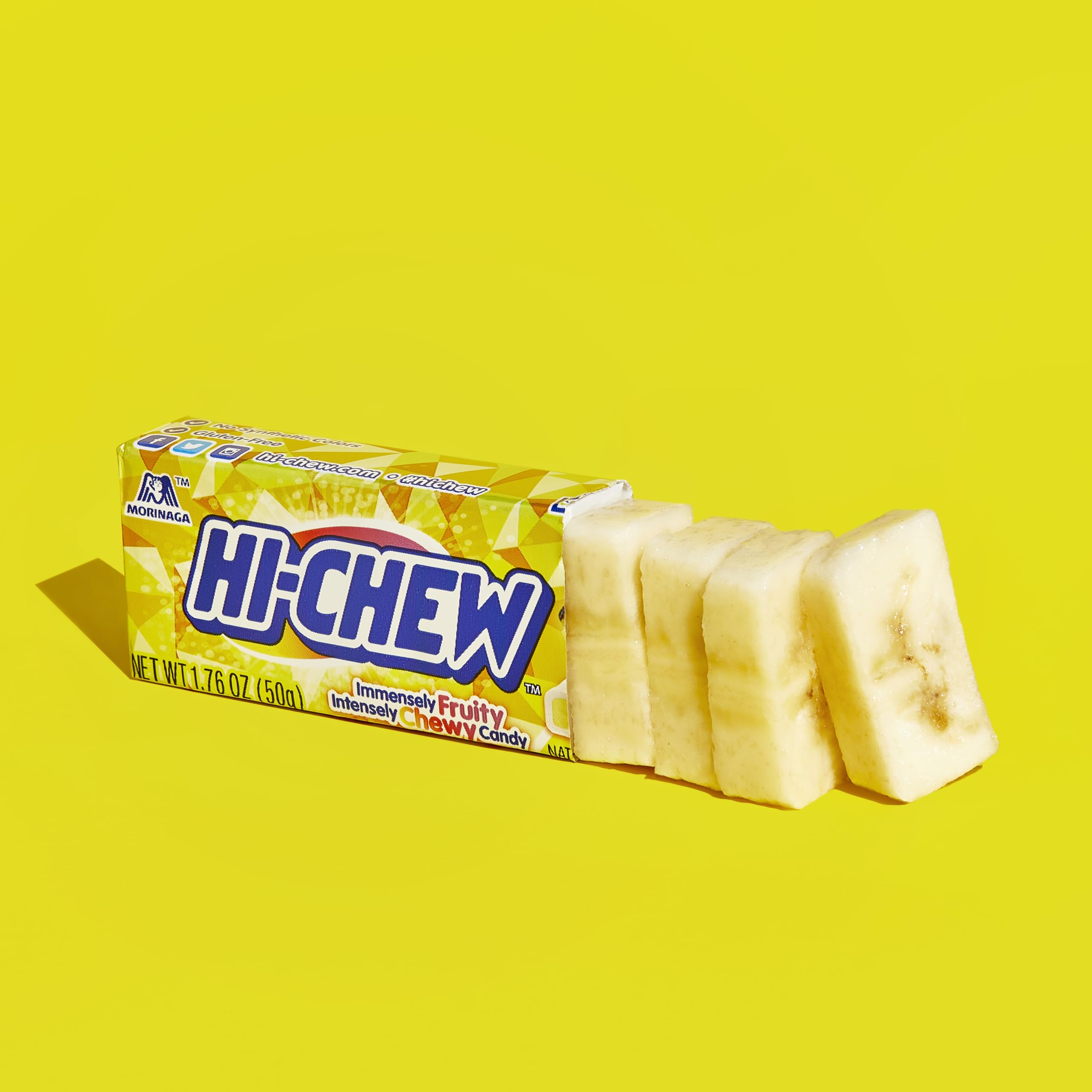 HI-CHEW banana sticks enjoyed outdoors on picnic showing travel-friendly snack
