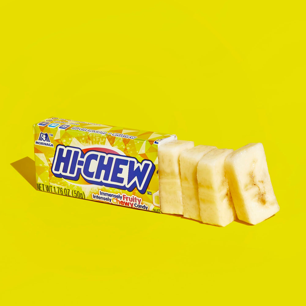 HI-CHEW banana sticks enjoyed outdoors on picnic showing travel-friendly snack