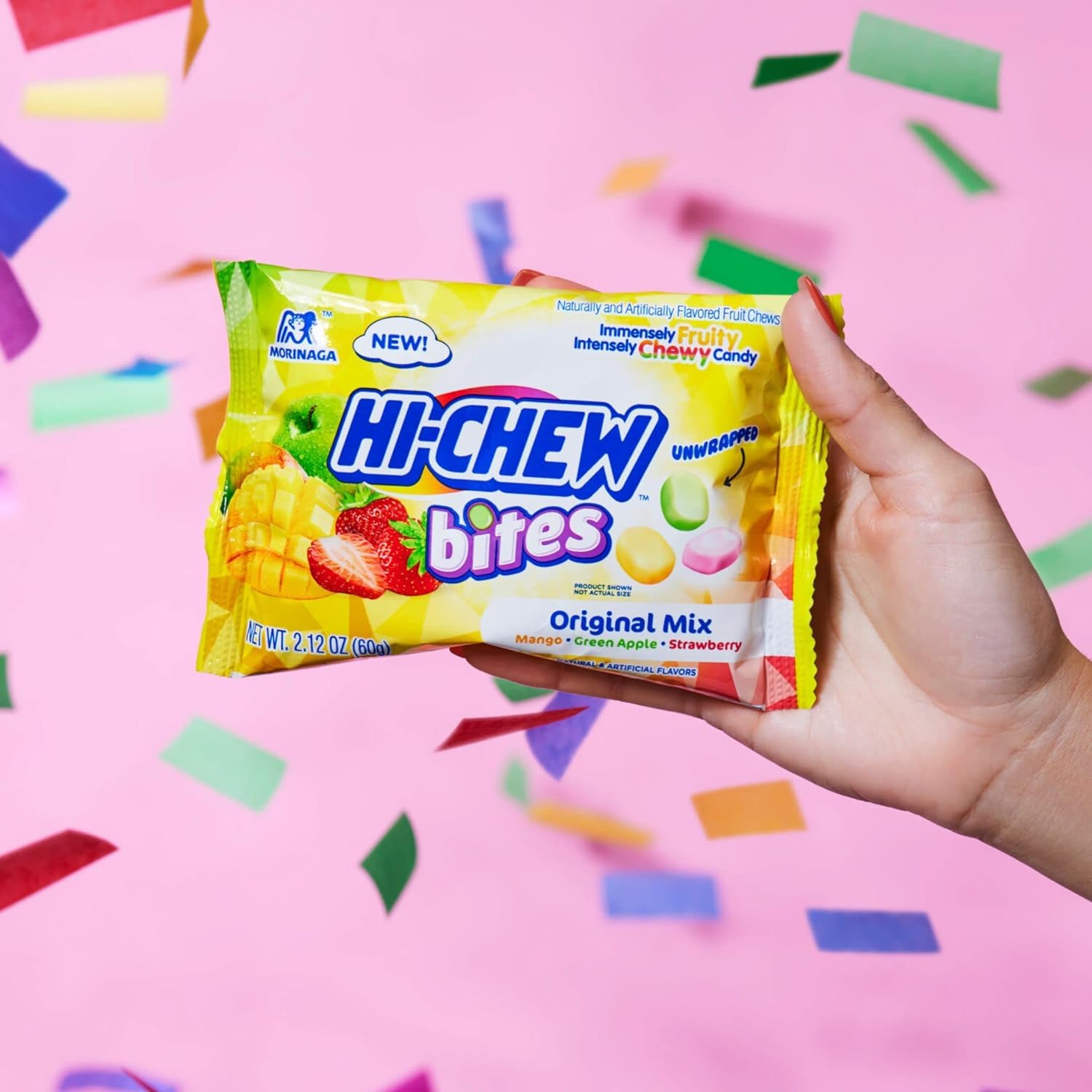 HI-CHEW close-up of double-layer chew texture for extended flavor