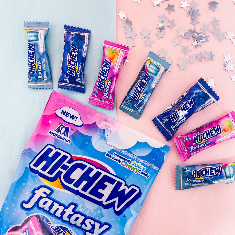 HI-CHEW candy close-up texture showing chewy interior and long-lasting fruit flavor benefit