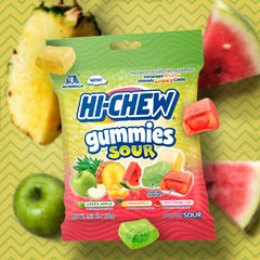 HI-CHEW green apple pineapple watermelon chews arranged to show flavor variety and vivid taste