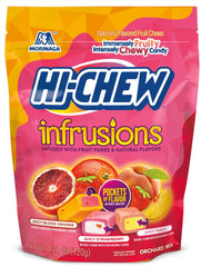 HI-CHEW open pouch with candies visible to show portion and convenience