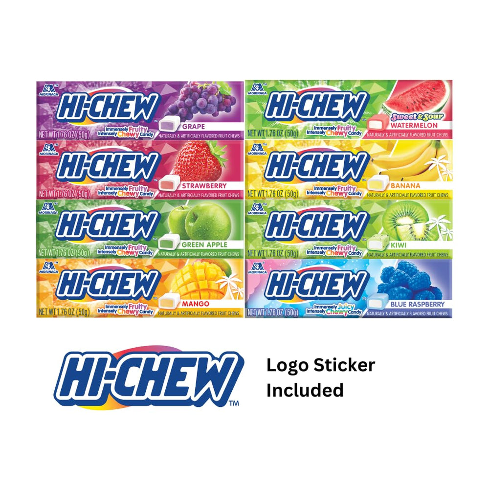HI-CHEW single stick unwrapped showing soft texture and juicy fruit benefit