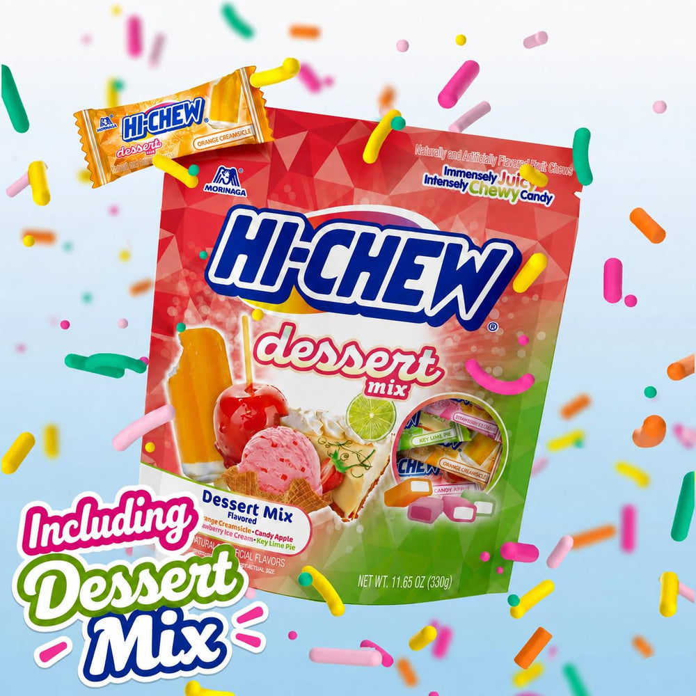 HI-CHEW next to a coin showing candy size and convenient portioning