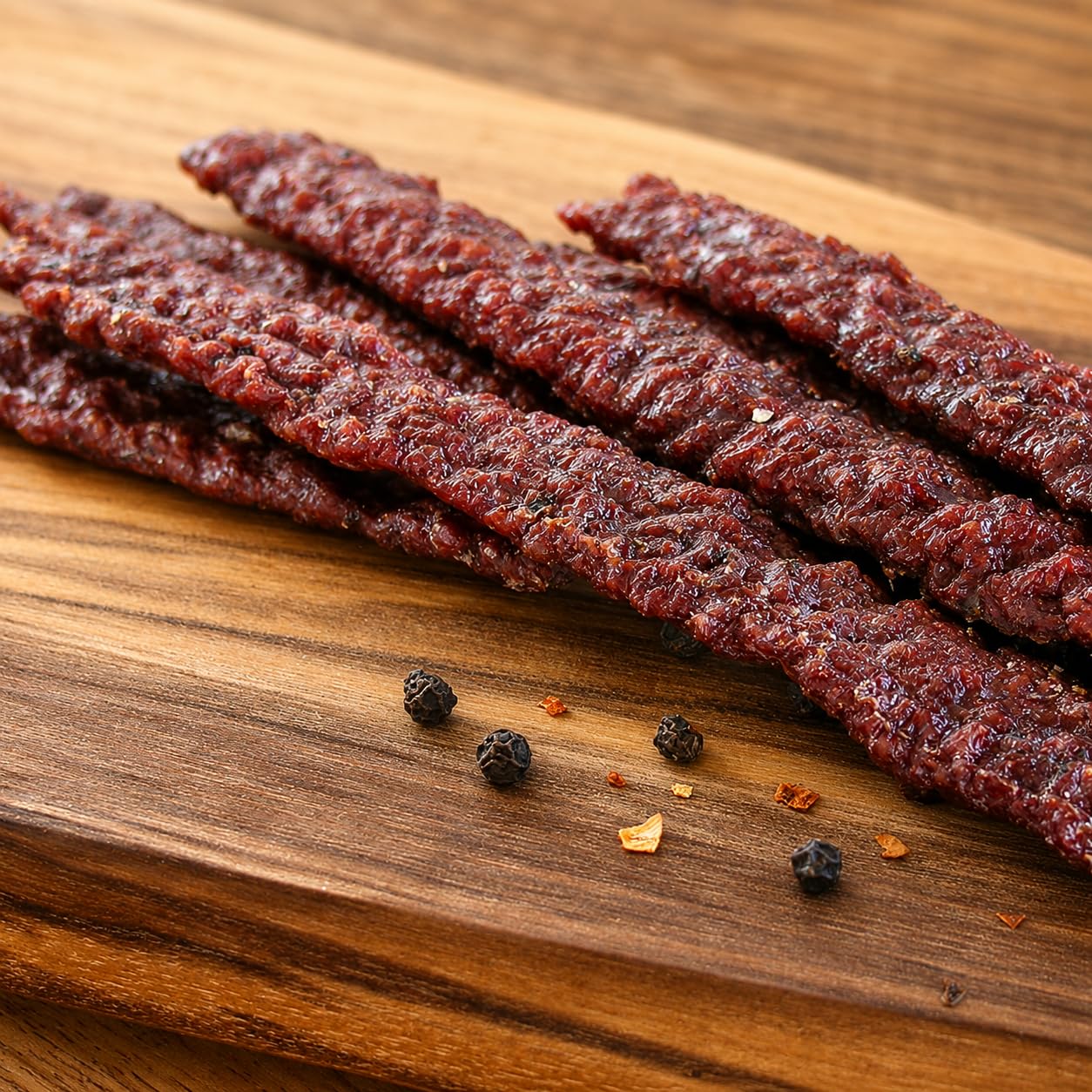 Hi Mountain close-up spice texture showing chili flakes and savory spices benefit