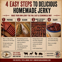 Hi Mountain finished jerky slices plated showing tender, flavorful results