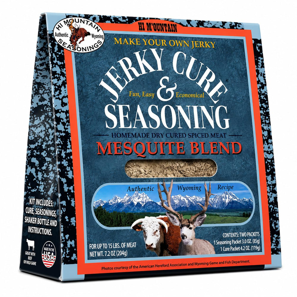 Hi Mountain front packaging showing mesquite blend and kit benefits