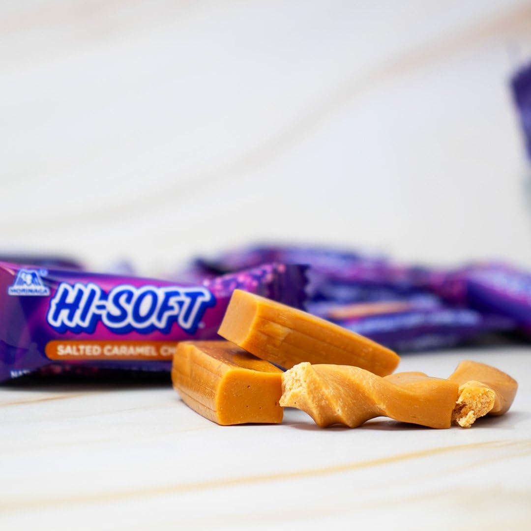 HI-SOFT close-up of caramel texture highlighting soft chew and buttery look