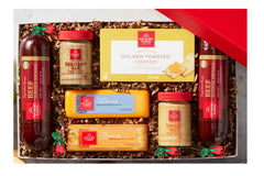 Hickory Farms front packaging gift box showing contents and gifting appeal