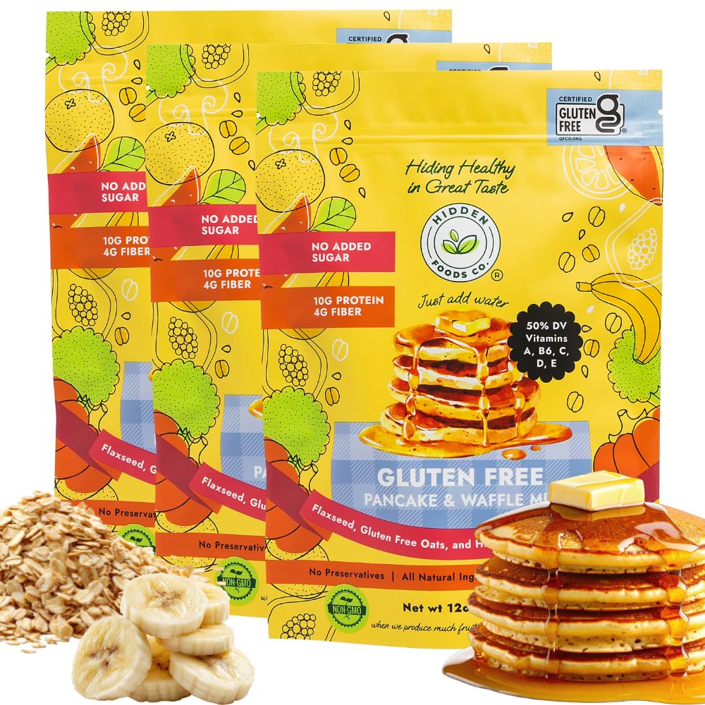 Hidden Foods front packaging showing gluten-free protein mix and pack benefits