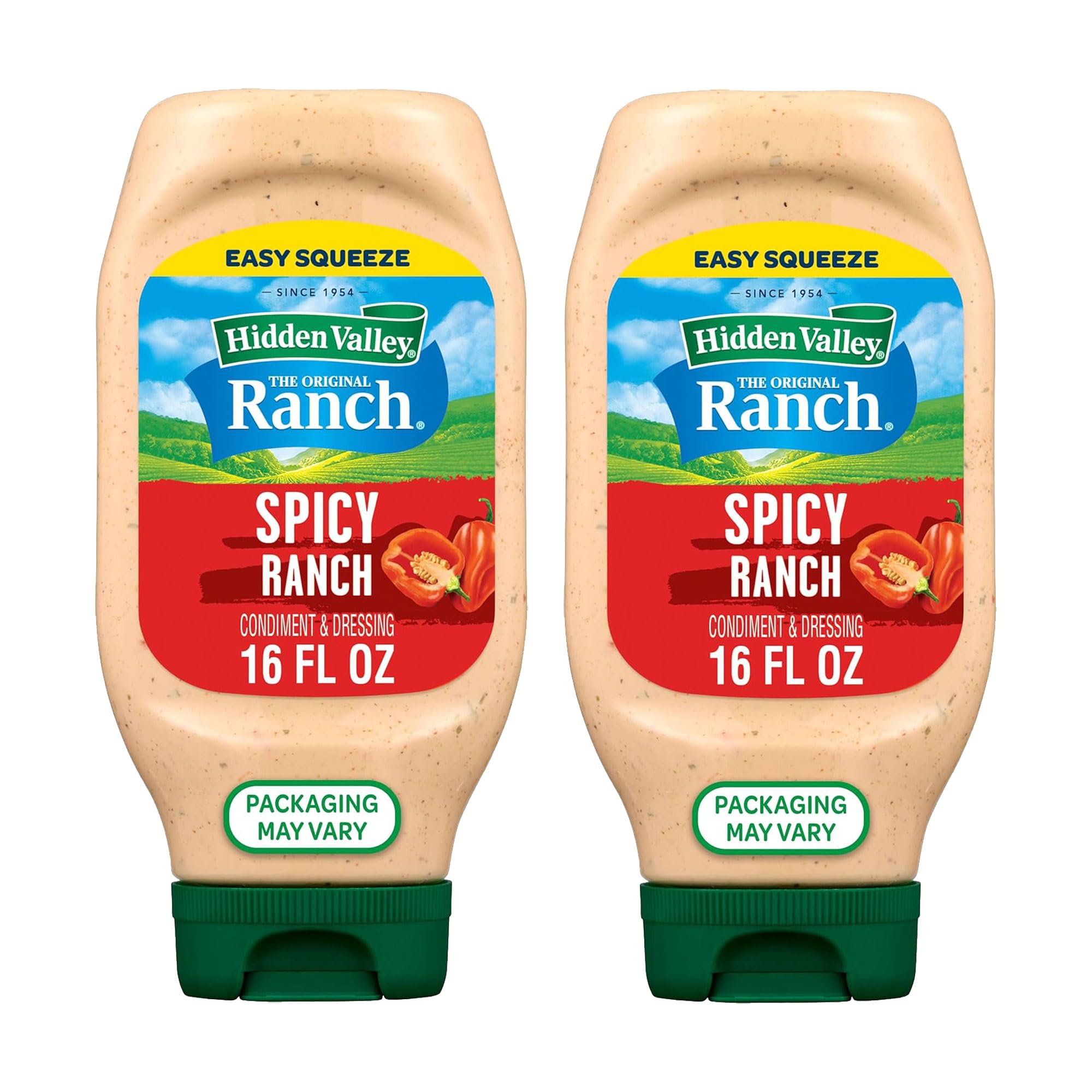 Hidden Valley front packaging showing two bottles and product name benefit convenience