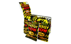 High Energy Now pouch next to a phone in pocket showing compact travel-friendly size
