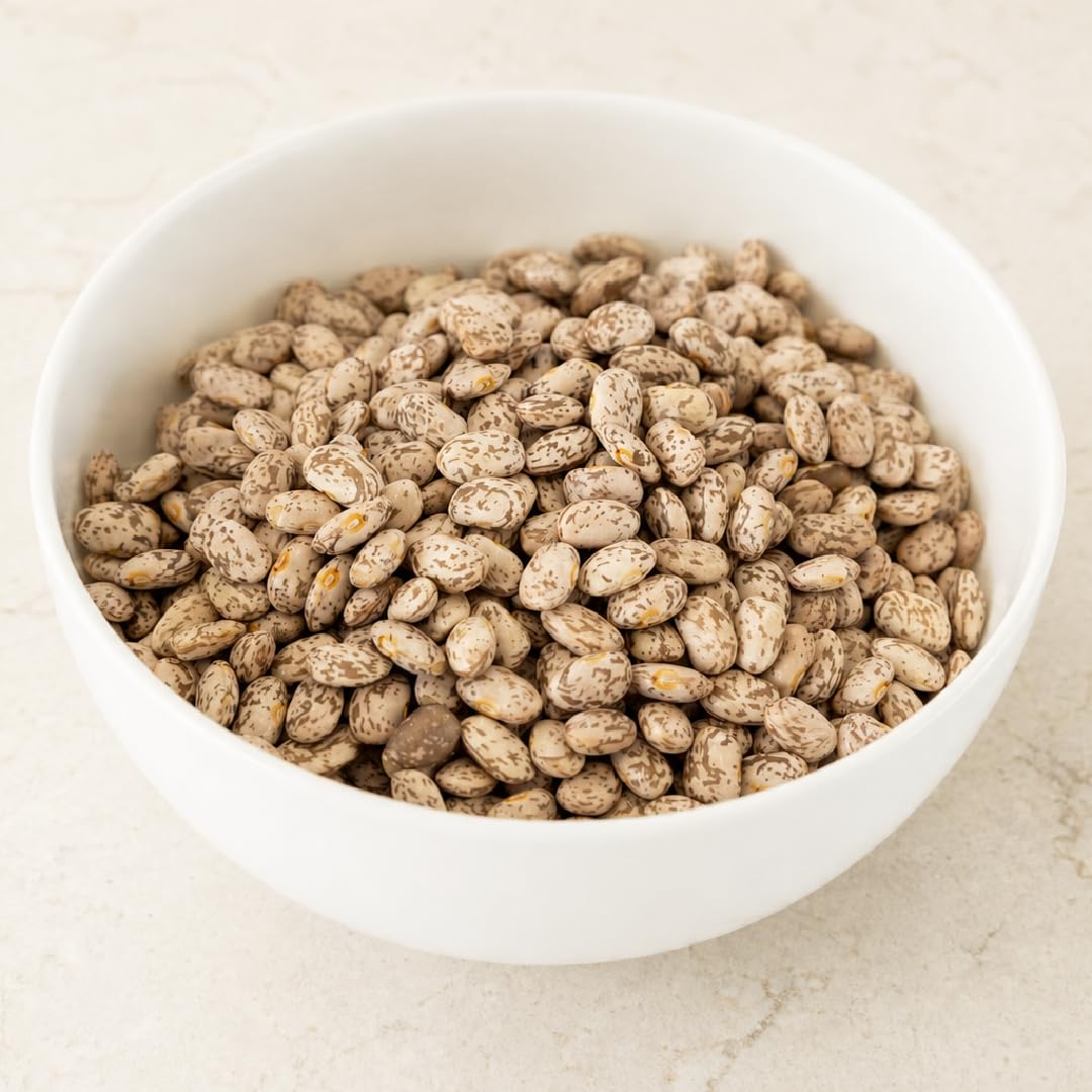 High Plains Beans close-up of dry pinto beans showing creamy texture benefit