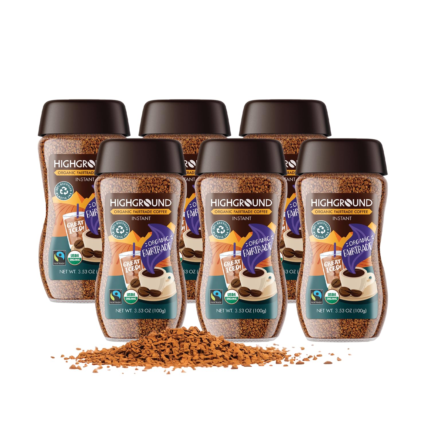 Highground front packaging showing jars and clear labeling for quick selection