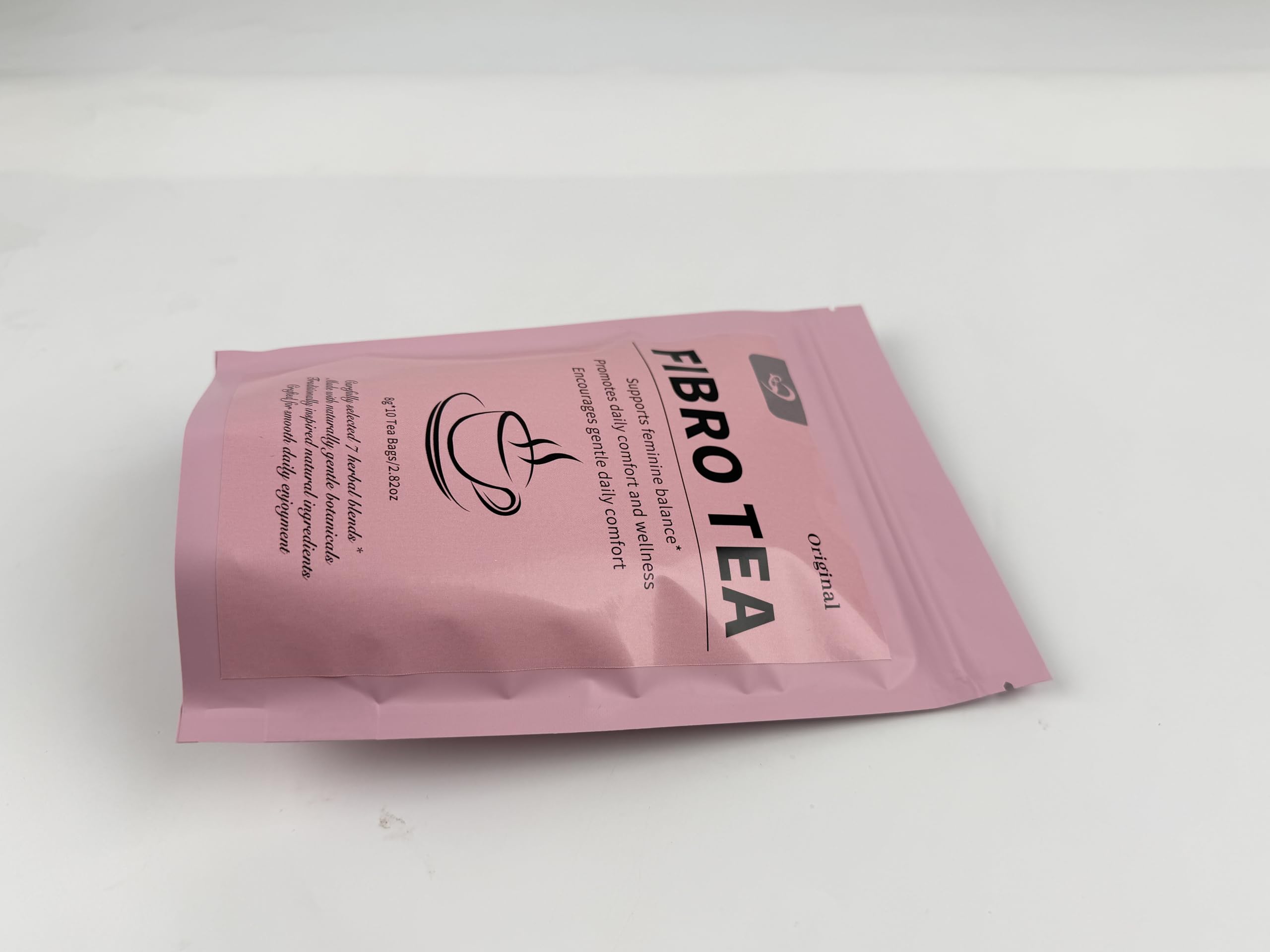 Hiherbs ten tea bags fanned out, showing quantity and convenient packaging