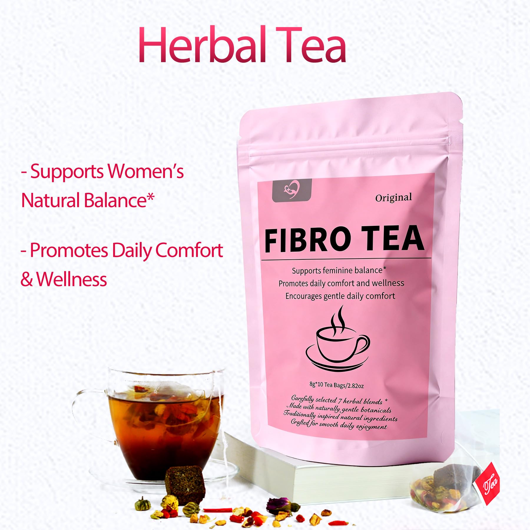 Hiherbs dry herbal blend with visible Flos Lonicerae for natural aroma