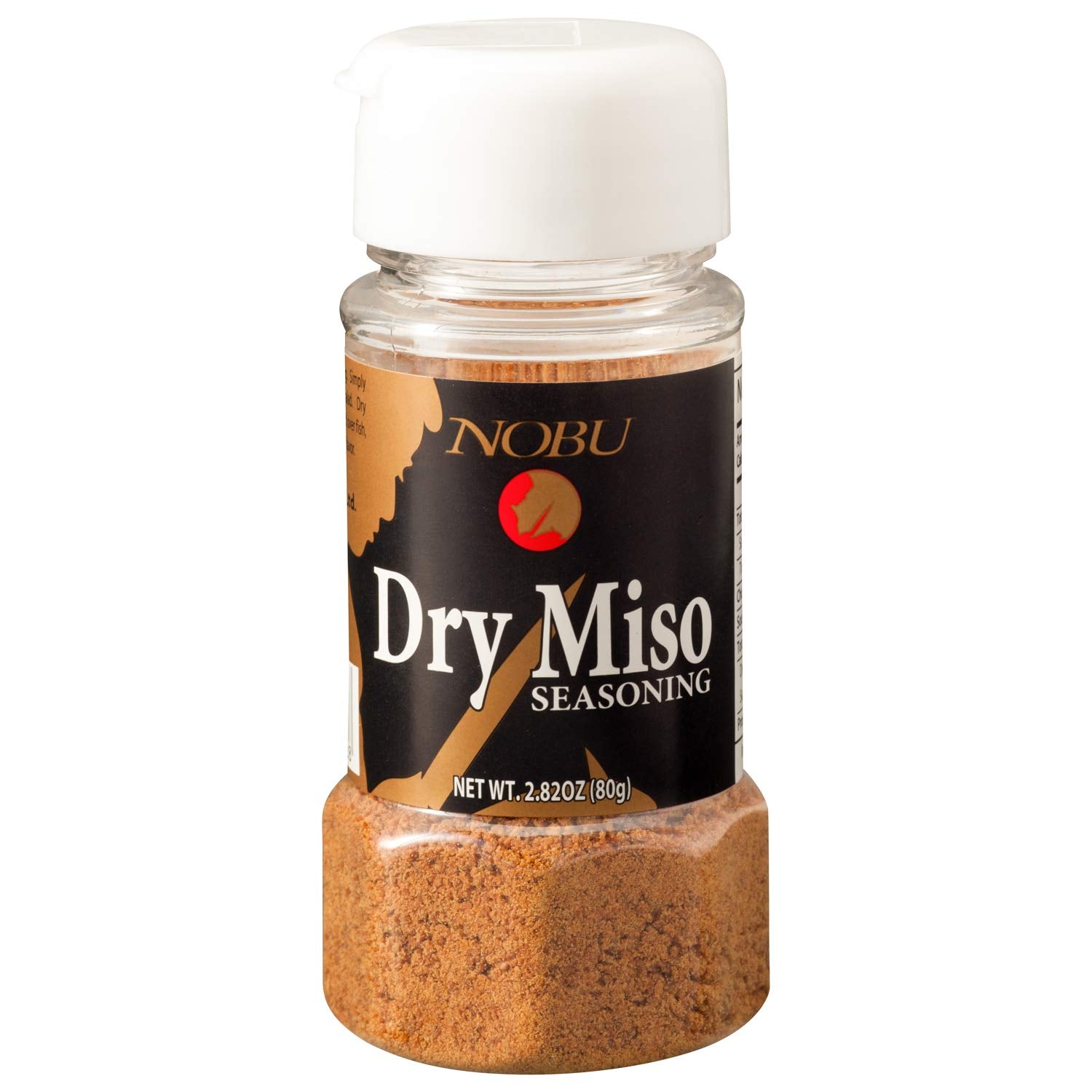 Hikari Miso Nobu dry miso front packaging shows compact 2.82 oz pack and branding benefit: easy storage