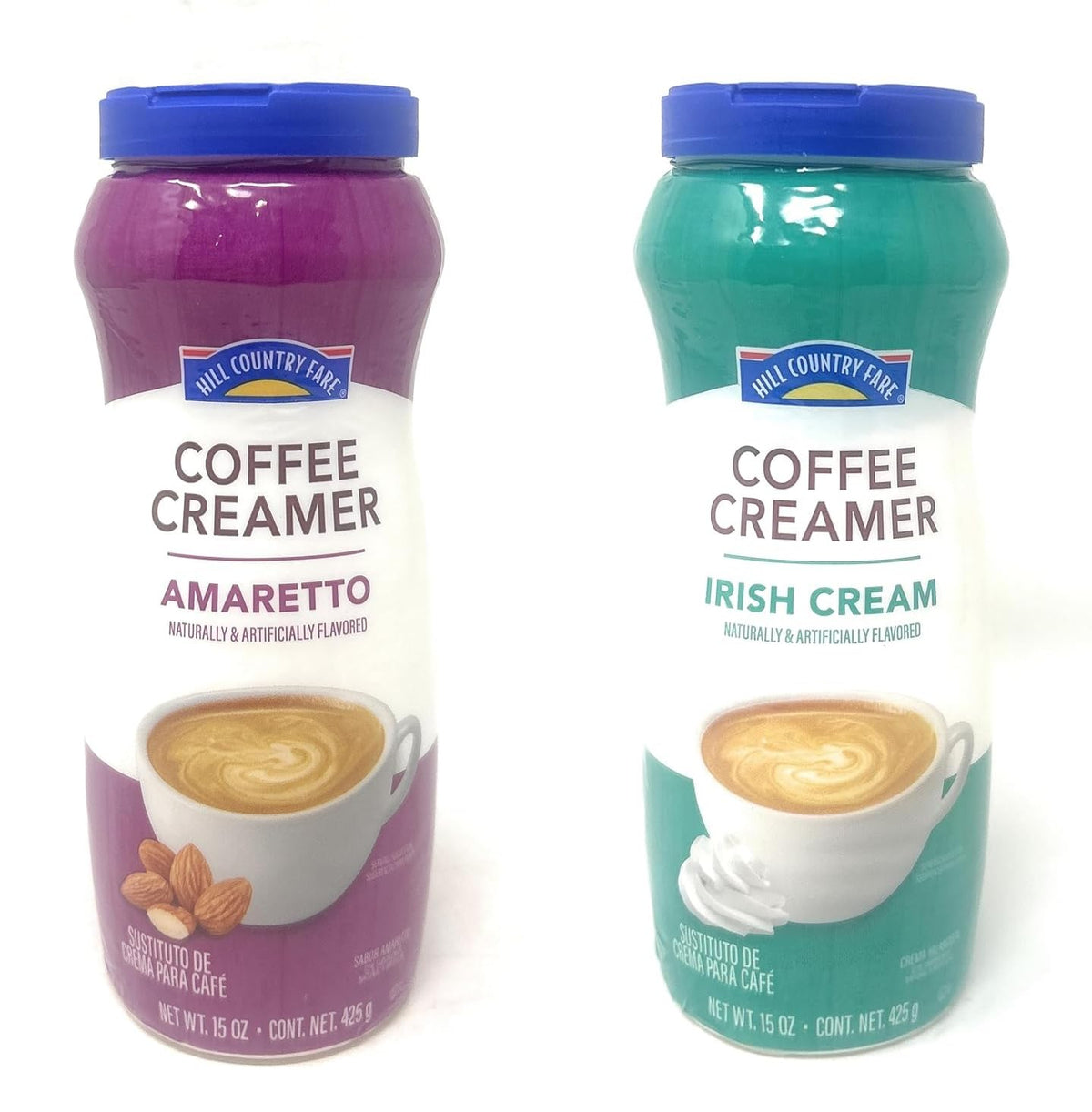 Hill Country Fare front packaging showing both 15oz shaker bottles and flavor labels for easy identification