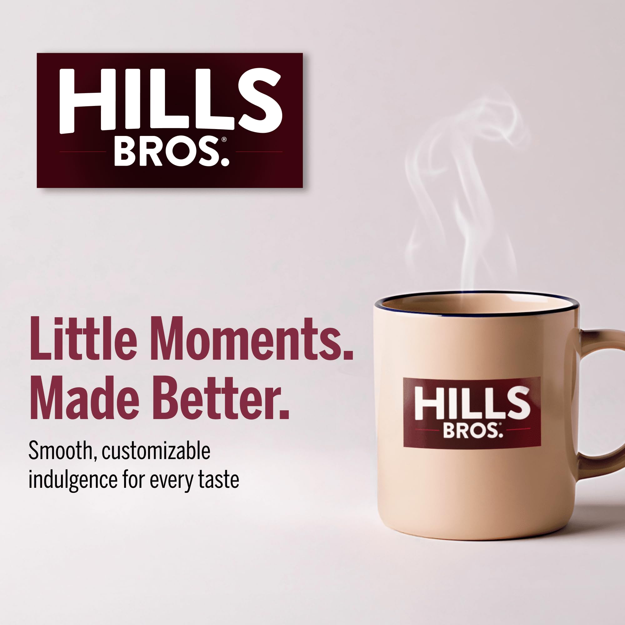 Hills Bros label close-up with kosher mark highlighting product trust