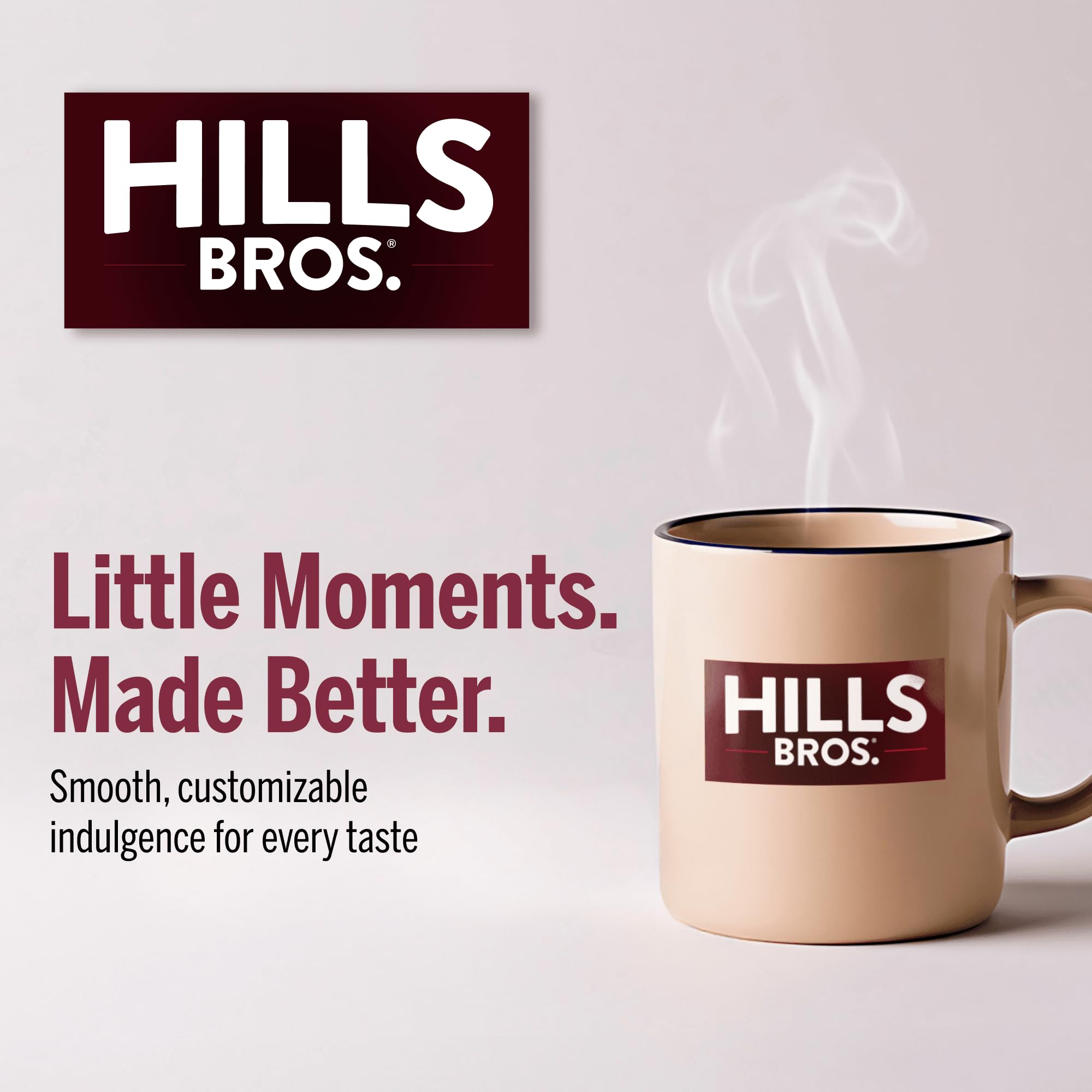 Hills Bros open can with ground coffee preserving freshness benefit