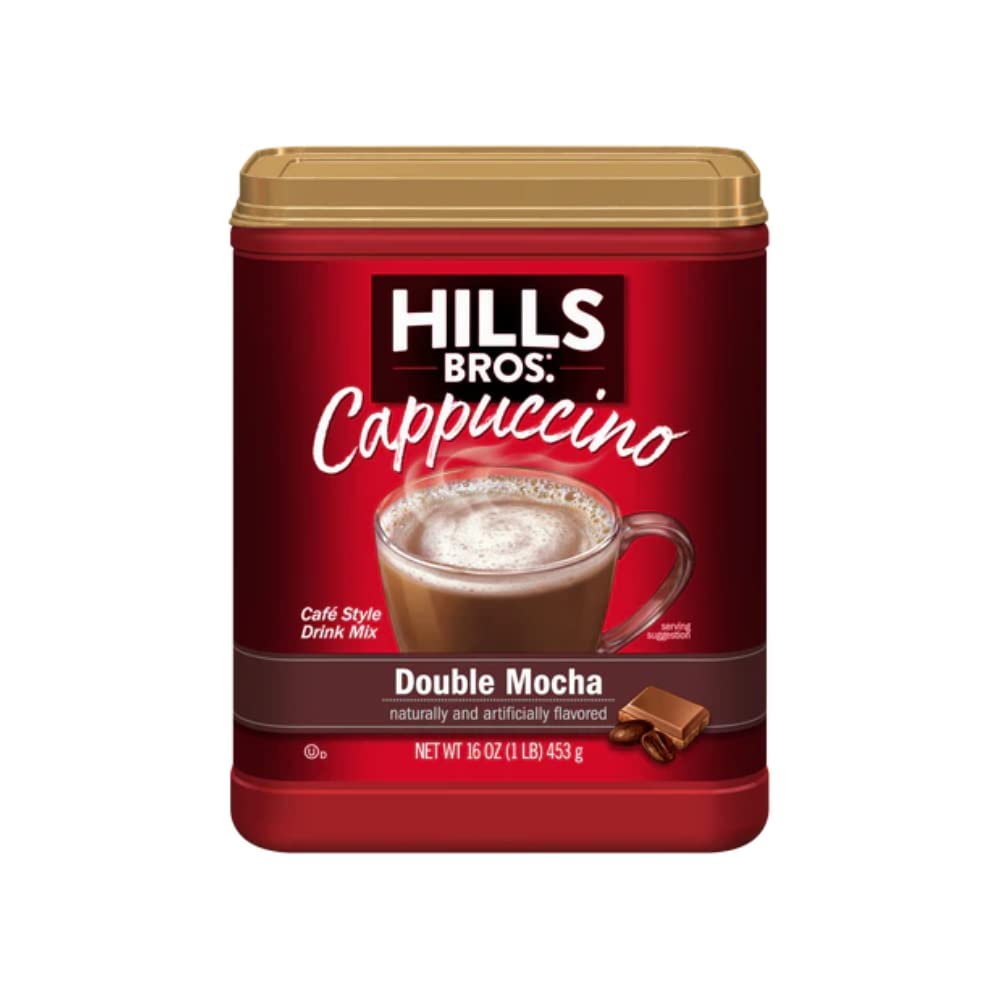 Hills Bros pouring mix into cup demonstrating easy preparation benefit