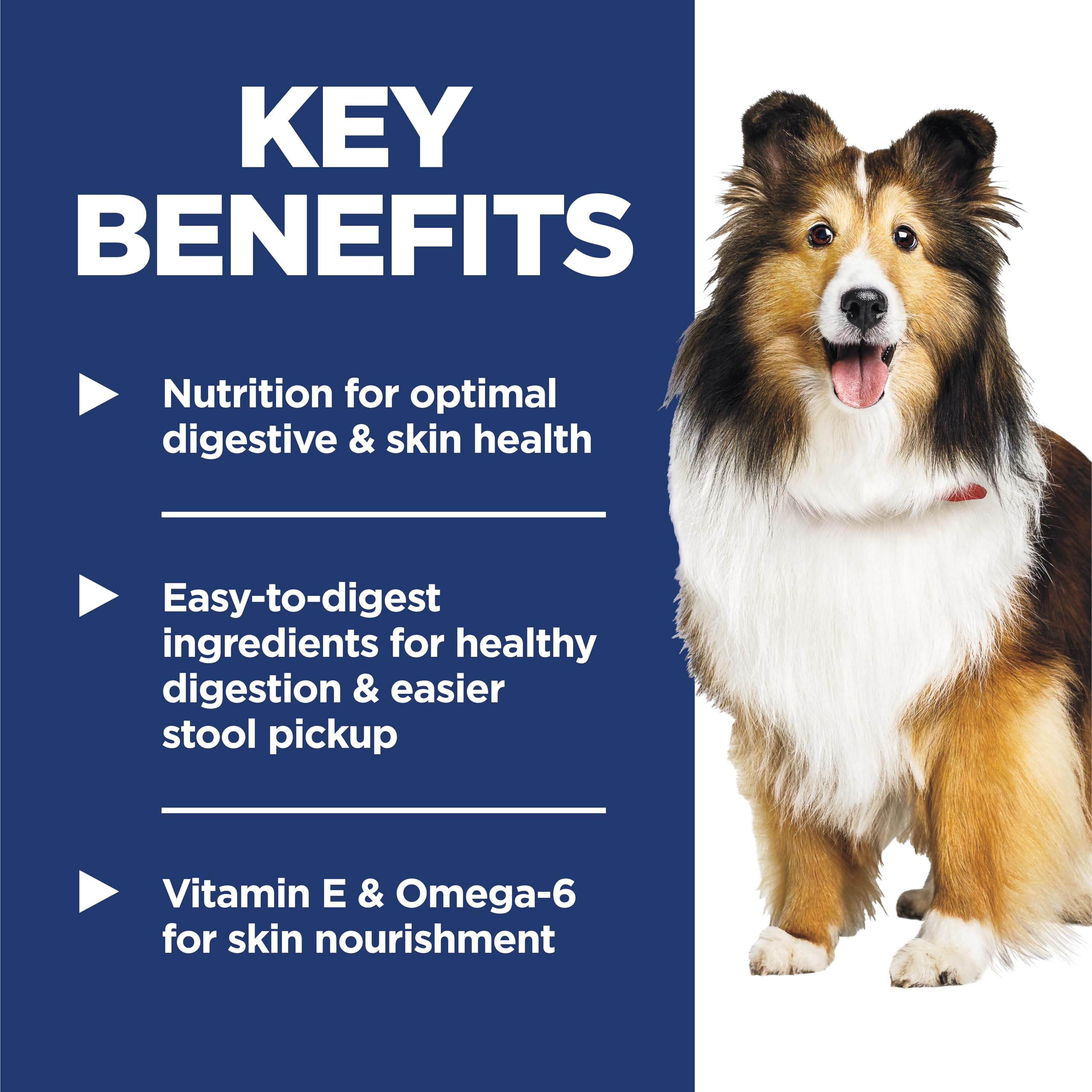 Hill's Science Diet graphic emphasizing omega-6 and vitamin E benefits