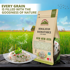 Himalayan Chef raw extra-long basmati grains close-up highlighting quality and elongation