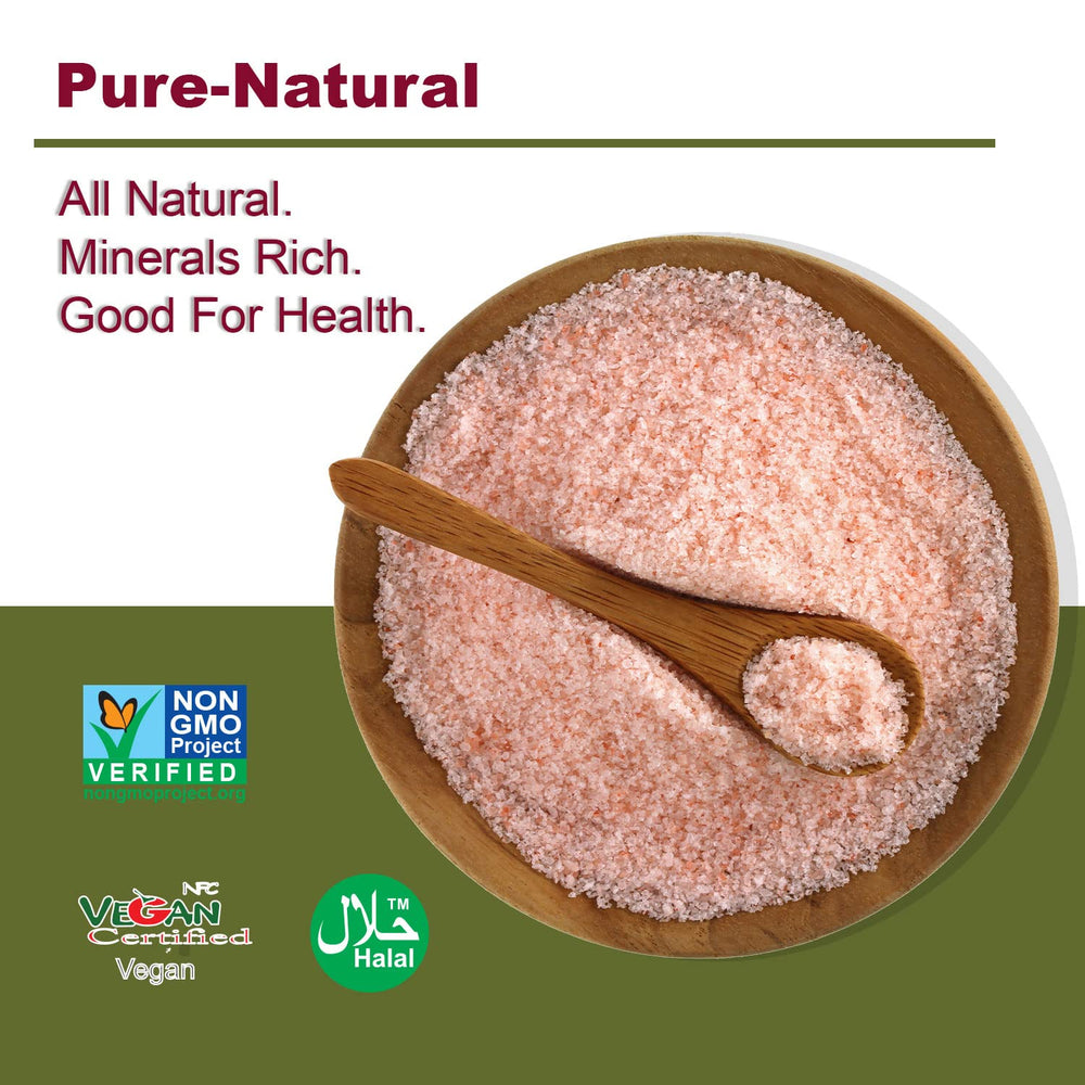 Himalayan Chef fine salt poured into a grinder to demonstrate versatile seasoning use