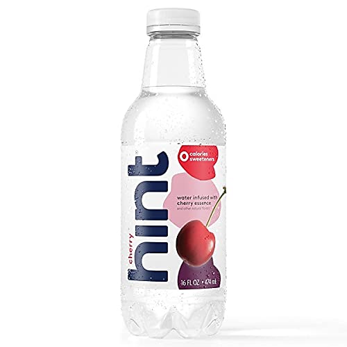 Hint brand 16 oz bottle in hand for portable hydration benefit