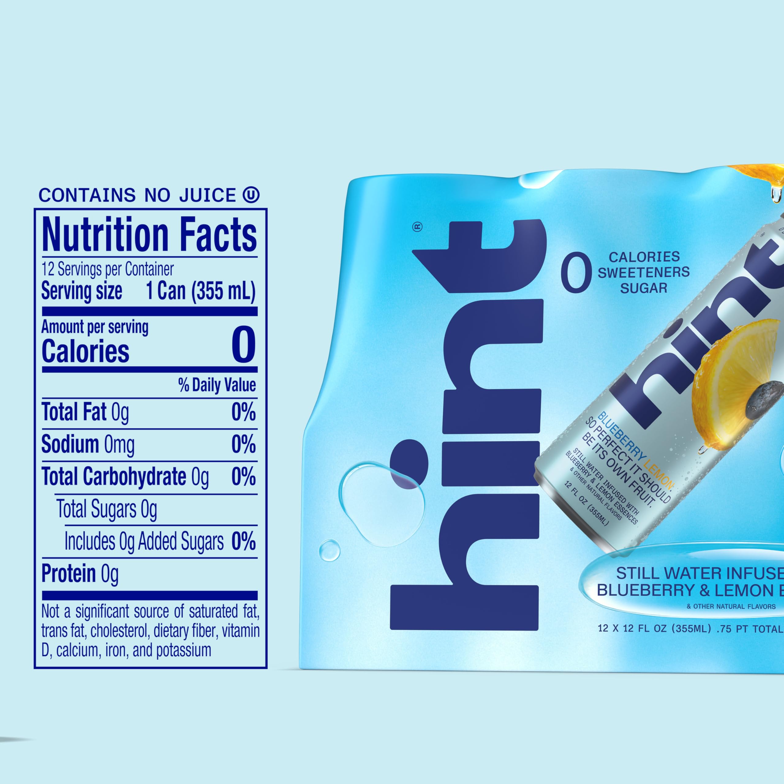 Close-up of Hint liquid surface showing subtle fruit essence and clean hydration