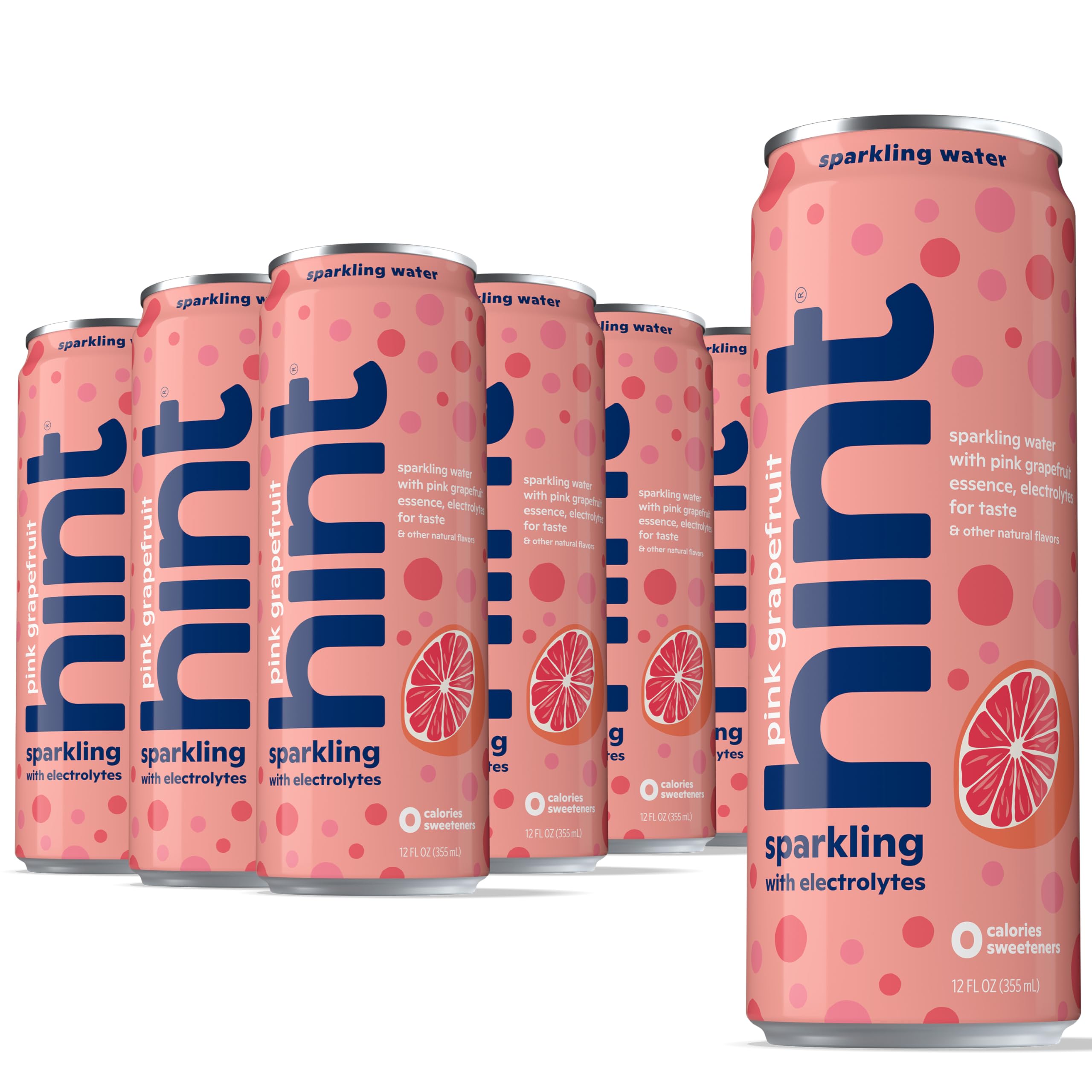 Hint pink grapefruit front can showing bright label and citrus appeal for refreshing taste