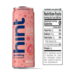 Hint pink grapefruit in hand 12oz can scale showing portable size and grab-and-go convenience