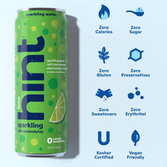 Hint sparkling lime can angle detail highlighting logo and can design for instant recognition