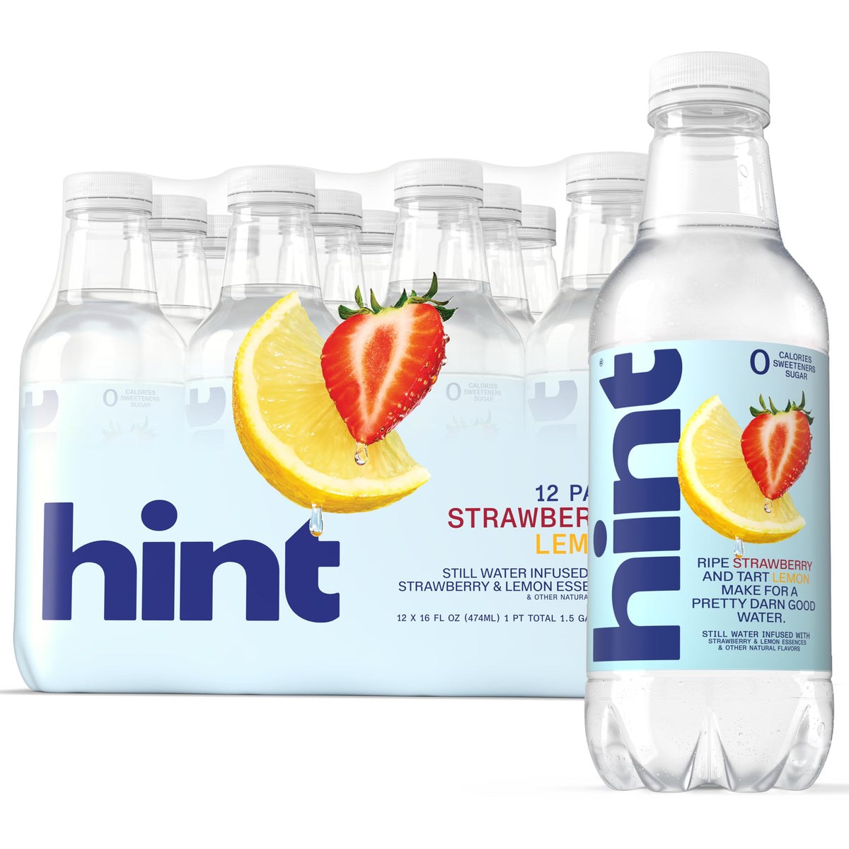 Hint front packaging showing 12-pack ready for easy hydration